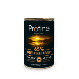 Profine pločevinka za pse 65% GOVEJE MESO IN JETRA