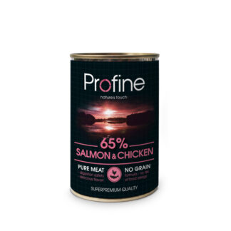 Profine pločevinka za pse – 65% LOSOSA IN PIŠČANCA